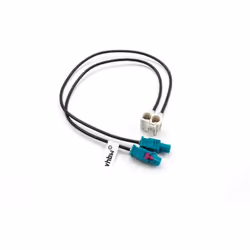 vhbw - the clever way Câble adaptateur parfaitement adapté aux autoradios et aux véhicules avec double connexion Fakra - Pour ...