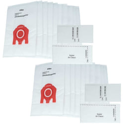 20x Sacs compatible avec Miele ch s 712, Classic, Clean Hepa, Clean Parkett aspirateur - microfibres non tissées, 27,5cm x 18cm blanc - Vhbw