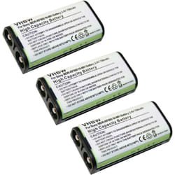 Vhbw - 3x Batteries remplacement pour Sony BP-HP550-11 pour casque audio, écouteurs sans fil (700mAh, 2,4V, NiMH)