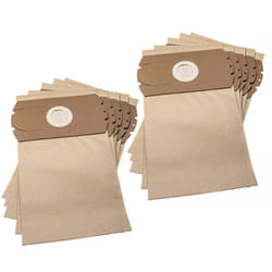 Vhbw - 10x Sacs compatible avec Mondilec dh 155 r aspirateur - papier, 31,5cm x 18cm marron