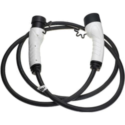 Câble de recharge type 2 vers type 2 compatible avec Fiat E-Doblo, E-Ulysse, Tipo, Panda voiture électrique - 3 phases, 16 a, 11 kW, 3 m - Vhbw