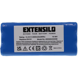 Extensilo - Batterie compatible avec Dirt Devil M606-1, M606-2, Libero, M606-3, M606, M607, M606-4, Fusion M611 aspirateur (2500mAh, 14,4V, NiMH)