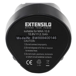 EXTENSILO Batterie compatible avec Makita JV100DZ LC01 LC01Z LC01ZX LCT204 LCT204W outil électrique (2500 mAh Li-ion 108 V)