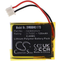 vhbw Batterie remplacement pour Viper GEB402025 pour télécommande Remote Control transmetteur (120mAh, 3,7V, Li-polymère)