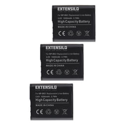EXTENSILO 3x Batteries compatible avec Sony Cyber-Shot DSC-H70L DSC-H70R DSC-H70S DSC-H9 appareil photo reflex numérique