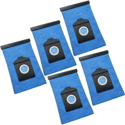 Vhbw - 5x Sacs compatible avec Bosch arriva bsg 1511RU, arriva bsg 1600RU aspirateur - polyestere, 25,3cm x 17,4cm, bleu
