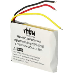 Vhbw - Batterie remplacement pour Mio 338040000101, 402035 (1ICP5/21/36) pour casque audio, écouteurs sans fil (240mAh, 3,7V, Li-polymère)