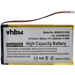 Vhbw - Batterie remplacement pour Iriver DA2WB18D2 pour lecteur de musique MP3 (2200mAh, 3,7V, Li-polymère)