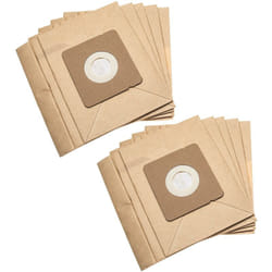 Vhbw - 10x Sacs compatible avec Moulinex Mini Space, Accessimo, Compacteo aspirateur - papier, 17,7cm x 17,5cm couleur sable