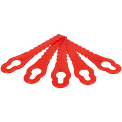 vhbw 5x Lames compatible avec Florabest FAT 18 B2 - 95940 PA6, FAT 18 B3 - 102971 PA6 tondeuse - Lames de rechange, rouge, polyamide