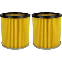 Lot de 2x filtres à cartouche compatible avec Dewalt dw 560, dw 790 Typ 1 aspirateur - Filtre plissé, papier - Vhbw