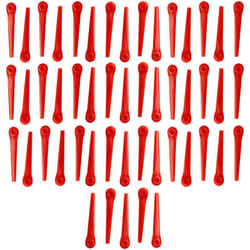 Vhbw - 50x Lames compatible avec Gardena AccuCut 2417-20, 2417, 400Li 8840, 400Li 8840-20 taille gazon - Lames de rechange, orange, plastique