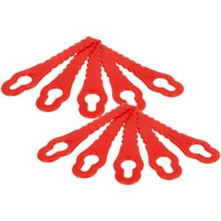 Vhbw - 10x Lames compatible avec Florabest fat 18 B2 - 95940 PA6, fat 18 B3 - 102971 PA6 tondeuse - Lames de rechange, rouge, polyamide