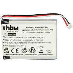 Vhbw - Batterie compatible avec Corsair Void pro rgb, HS70, HS75 xb, HS70 se, Void, Void pro casque audio, écouteurs sans fil (1500mAh, 3,7V, Li-ion)