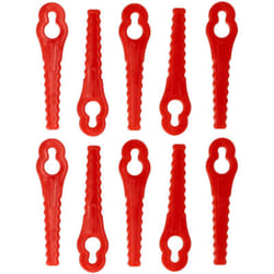 Vhbw - 10x Lames compatible avec Güde rt 18-0, rt 18-201-05 taille gazon - Lames de rechange, rouge, plastique