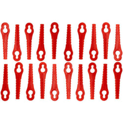 Vhbw - 20x Lames compatible avec Güde rt 18-0, rt 18-201-05 taille gazon - Lames de rechange, rouge, plastique