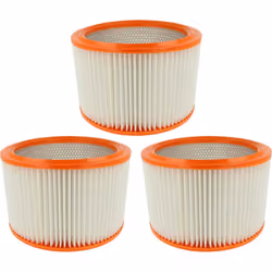 vhbw - the clever way Filtres à lamelles compatibles en pack de 3 pour votre aspirateur à main, aspirateur sec et humide ou a ...