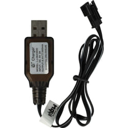 Chargeur usb pour batterie de modélisme rc avec connexion SM-3P - 60 cm 6,4 v - Vhbw