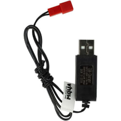 vhbw Chargeur USB pour batterie de modélisme RC avec connexion JST ou pack d'accus - 60 cm 4,8 V