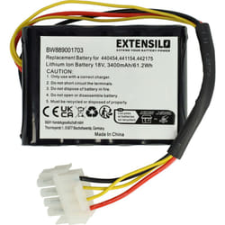 Batterie compatible avec al-ko Robolinho 500 e (119833) 02/2018 - 01/2019, 100, 41.6, 110, 1150 w tondeuse 3400mAh, 18V, Li-ion - Extensilo