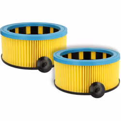 vhbw - the clever way Set de 2x filtre plissé pour votre aspirateur industriel, pour aspiration à sec ou humide - Finition su ...