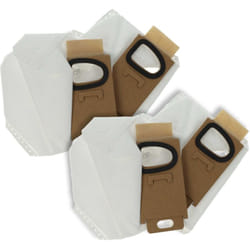 Vhbw - 4x Sacs compatible avec Roborock H6, H7 aspirateur - microfibres non tissées, 10,7cm x 7,3cm blanc