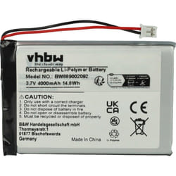 Batterie pour divers appareils (4000mAh, 3,7V, Li-polymère) 1x cellules - Vhbw