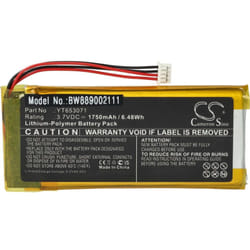 Vhbw - Batterie compatible avec xDuoo X3 mark ii lecteur de musique MP3 (1750mAh, 3,7V, Li-polymère)