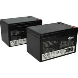 2x Batterie remplacement pour apc AGM07, RBC52 pour asi (12000mAh, 12V, agm) - Vhbw