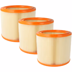 vhbw - the clever way Filtres à lamelles compatibles en pack de 3 pour votre aspirateur à main, aspirateur sec et humide ou a ...