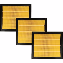 vhbw - the clever way Lot de 3x filtre à plis plats pour votre aspirateur sec et humide - Finition sur mesure pour un changem ...