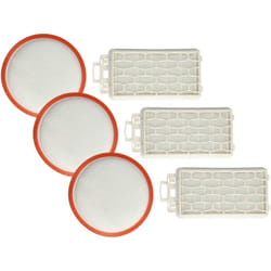 Vhbw - Lot de 6 filtres compatible avec Dirt Devil Black Label MC1 M3250-1, MC1 M3250 aspirateur - filtre protection moteur, filtre d'échappement