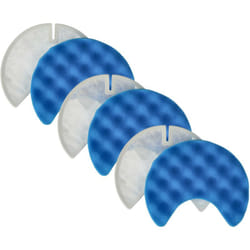 Vhbw - Lot de 6 filtres compatible avec Samsung Navibot SC8400, SC8410, SC8460, SC8421, SC8430 aspirateur - microfiltre, filtre en mousse