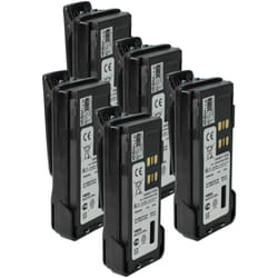 Vhbw - 5x Batterie compatible avec Motorola DP4400, APX4000, DP4000, DP2600E radio talkie-walkie (2600mAh, 7,4V, Li-ion) - avec clip de ceinture