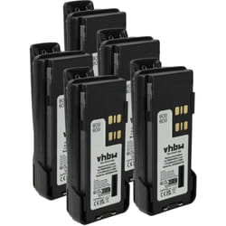 Vhbw - 5x Batterie compatible avec Motorola DP2400e, DP2000, DP2600, DP2400, DP2600E radio talkie-walkie (3000mAh, 7,2V, Li-ion) - avec clip de