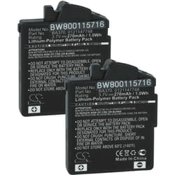 2x Batterie compatible avec Sennheiser mm 400-X, mm 400, 550 Travel, 450 Travel casque audio, écouteurs sans fil (270mAh, 3,7V, Li-polymère) - Vhbw