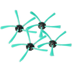 Vhbw - 4x Brosse latérale compatible avec Vorwerk Kobold VR300, VR-300, VR-200, VR-7, VR200, VR7 robot aspirateur - Lot de brosses, vert / noir