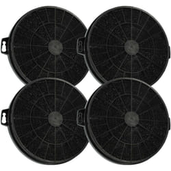 vhbw 4x Filtres à charbon actif compatible avec KRONA Steel Rut Inox 3P-S, Sandy, Angelica hotte aspirante - 20,7 cm