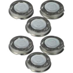 6x Têtes de rasoir de remplacement compatible avec Philips HQ3405, HQ342, HQ322, HQ33, HQ30, HQ300, HQ32, HQ320, HQ302, HQ304 rasoir électrique - Vhbw