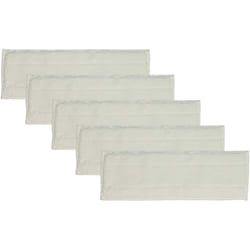 Vhbw - 5x Housses de rechange compatible avec Kärcher sc 1 EasyFix, sc 1 EasyFix Premium nettoyeur à vapeur, balai vapeur - microfibre, blanc