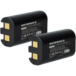 Extensilo - 2x Batterie compatible avec 3M PL200 imprimante, scanner, imprimante d'étiquettes (1000mAh, 7,4V, Li-ion)