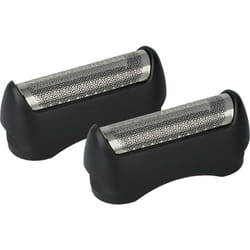 2x Grille compatible avec Braun 5683, 5684, 5685, 130, 815, 835, 140, 150 rasoir électrique + cadre, noir/argenté - Vhbw