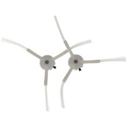 vhbw 2x Brosse latérale compatible avec Proscenic M8 Pro robot aspirateur - Lot de brosses, blanc