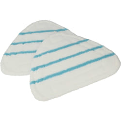 Vhbw - 2x Housses de rechange compatible avec Clean Maxx nettoyeur à vapeur, balai vapeur - polyamide / polyester, bleu / blanc