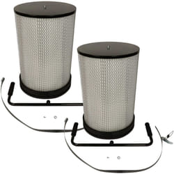 vhbw 2x Filtre à particules fines compatible avec BAMATO AB-1500CF centrale d'aspiration - particules fines avec brosses de nettoyage