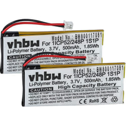 2x Batterie compatible avec Sena SMH-10 Lifespan casque audio, écouteurs sans fil (500mAh, 3,7V, Li-polymère) - Vhbw