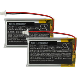 vhbw 2x Batterie compatible avec Sena 30K, 30K SP46, 50S casque audio, écouteurs sans fil (1100mAh, 3,7V, Li-polymère)