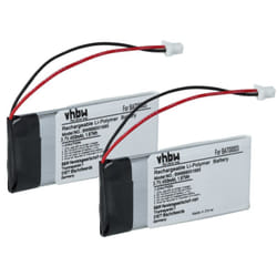 2x Batterie compatible avec Cardo Rider Solo, Scala Rider Q3, Rider fm, Q3, Q1 casque audio, écouteurs sans fil (450mAh, 3,7V, Li-polymère) - Vhbw