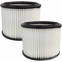vhbw - the clever way Set de 2x filtre plissé pour votre aspirateur industriel, pour aspiration à sec ou humide - Finition su ...