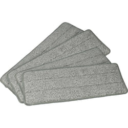4x Serpillères compatible avec Clean Maxx 09996 balai nettoyant - polyester, gris / blanc - Vhbw